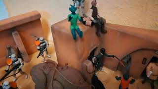 custom Star Wars Dioramas for action figures Tatooine desert houses