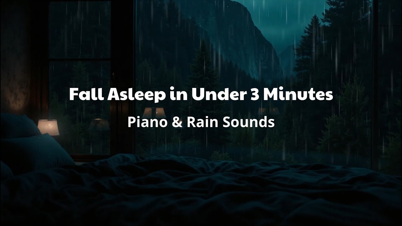 Не можете уснуть? Послушайте это (без рекламы) | Фортепиано для глубокого сна, звуки дождя
