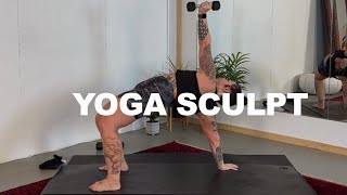 45 Min. Yoga Sculpt w/ Dumbbells