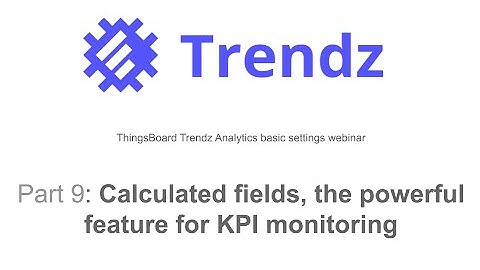 ThingsBoard Trendz Analytics - Calculated fields