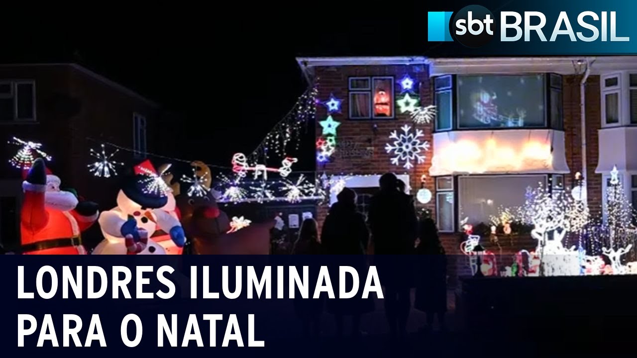 Londres se ilumina para celebrar o espírito natalino | SBT Brasil (16/12/23)