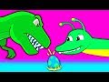 ¡Groovy el Marciano se transforma en un dinosaurio y viaja al jurásico con Phoebe! - Dibujos infant