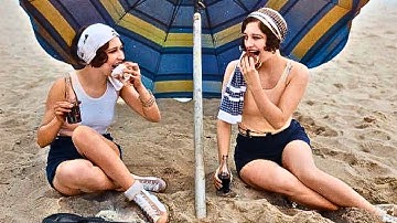 A Day at the Beach: Roaring 20s Footage Colorized to Life
