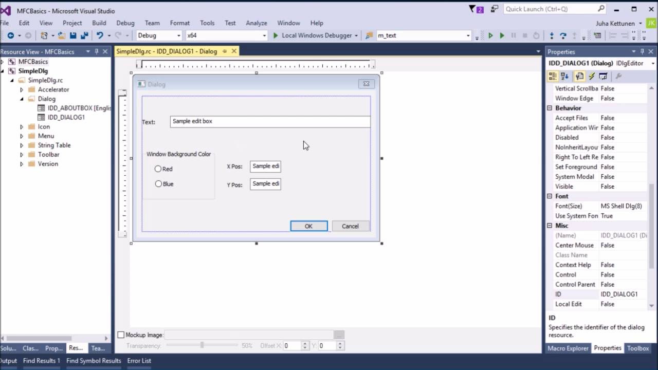 dialog box คือ  New Update  VC++ / C++ MFC tutorial 1: Creating a Dialog box for user input