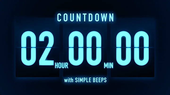 2 Hours Countdown Timer 🔵 Flip Clock with Simple Beeps