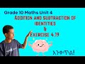 Grade 10 Maths Unit 4 Addition And Subtraction Of Identities Exercise 4 19 Saquama