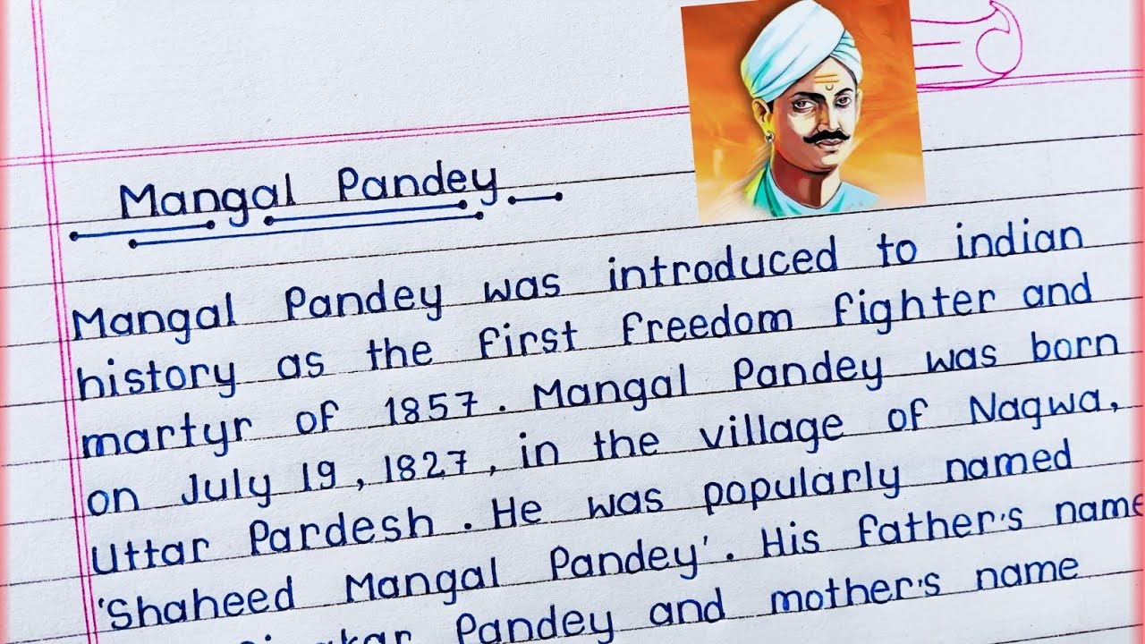 mangal pandey essay in english 100 words