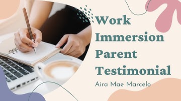 Parent Testimonial for Creotec Work Immersion #CreotecWorkImmersionNewNormal