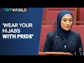 اولین سناتور محجبه استرالیا در پارلمان سخنرانی کرد