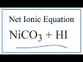 Net Ionic Equations and Spectator Ions