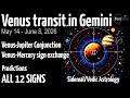 Venus Transit In Gemini May June 2026 Jupiter Conjunction All 12 Signs Vedic Astrology 
