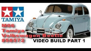 Tamiya Volkswagen Beetle 58572 VIDEO BUILD Part 1