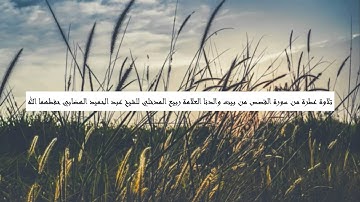 تلاوة عطرة من سورة القصص من بيت والدنا العلامة ربيع المدخلي للشيخ عبد الحميد الهضابي HD