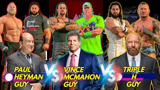 Team Paul Heyman Vs Team Triple H Vs Team Mr. McMahon WWE 2K22