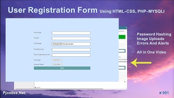 User Registration Form with PHP and MySQL Tutorial #001 - Creating a Registration Form.