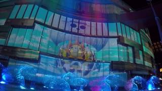 九州福岡。博多運河城「海賊王3D光雕投影噴水秀」
