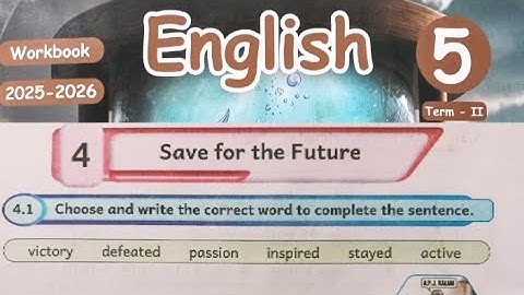 Save for the future/5th English term 2 unit 4 work book answers /#ennumezhuthum 