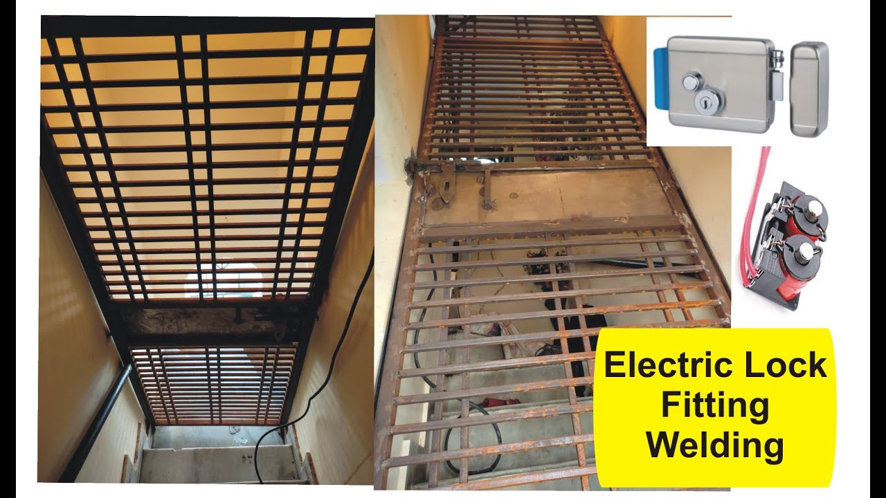 How to Install Electronic Rim Lock with welding Fitting. Steel Iron