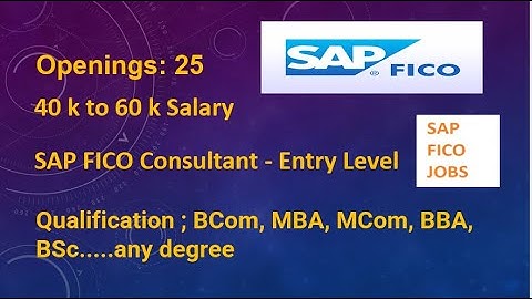SAP FICO Consultant - Entry Level - FRESHERS CAN APPLY - ANY DEGREE/PG - 60k SALARY - IT Services