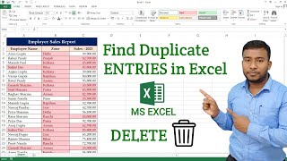 How To Find And Remove Duplicate Entries In Microsoft Excel Find Duplicate Data In Excel