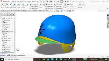 Surface Modeling In Solidworks | Safety Helmet In Solidworks | Solidworks Surface Tutorial | Helmet