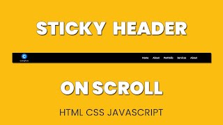 Create A Website With Sticky Header | HTML CSS & jQuery