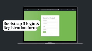 Login and Registration Form using Bootstrap