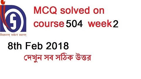 cousre 504 -week 2 mcq in swaym portal.
