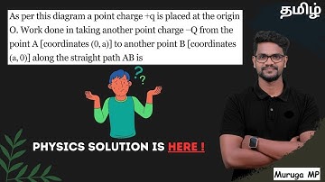 As per this diagram a point charge +q is placed at the origin O. Work done in taking another point
