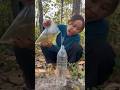 🌪️Survival Skills: easy methood saving watertransfer to bottle #camping #bushcraft#water #smart