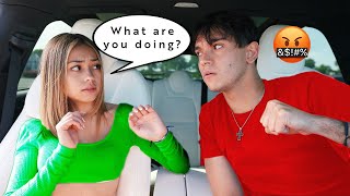 Acting Like Im Going To Hit My Girlfriend To See How She Reacts! *BAD IDEA*