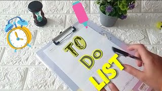 طريقة كتابة المهام اليومية ليوم اكثر انتاجية ⏰|To do list