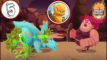 Dino Bash 😱 Dinosaurs vs Cavemen Tower Defense Wars 💣 GamePlay #5