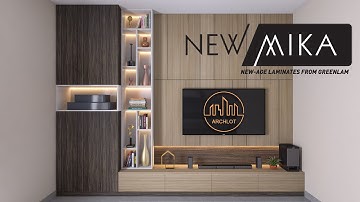 Tv Unit rendering with new mika laminates.