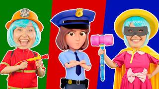PoliceGirl, FireGirl and Doctor Song Compilation | Lights Kids Song