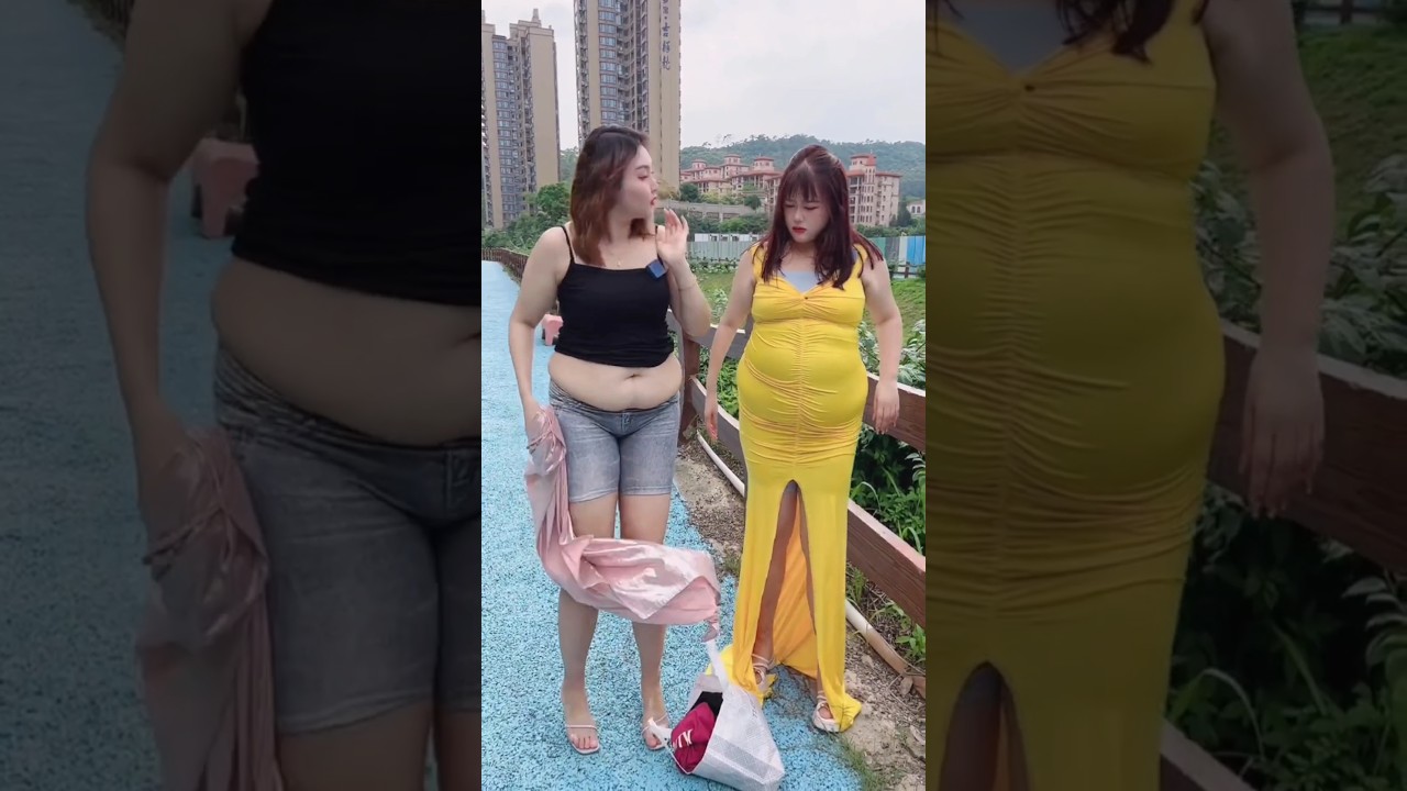 Cool! I didn&rsquo;t expect that a 190-pound fat girl could look so slim in clothes~ #funny #shorts