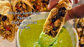 Southwest Egg Rolls Recipe: Chili's Restaurant Copycat | @SelfMadeCook