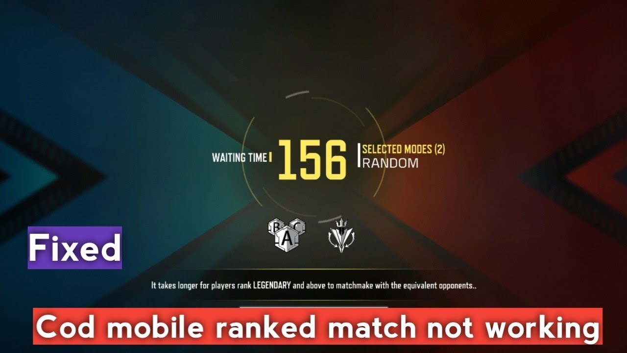 Cod mobile ranked match not working fixed YouTube