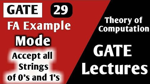 Theory of Computation Example | Construct FA accepts all the strings of 0
