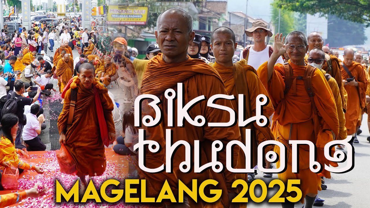 Sudah Sampai Magelang !! Biksu Thudong Jalani Ibadah Jalan Kaki 2.763 Km ke Borobudur
