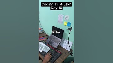 Day 10 Coding Till I get 4 lakh #Dsa #coding #flutter #computer  #tech #startup #internship #python