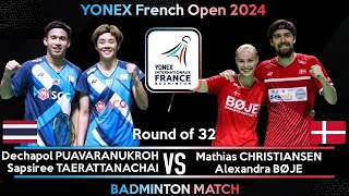 PUAVARANUKROH /TAERATTANACHAI vs Mathias CHRISTIANSEN Alexandra BØJE | French Open 2024 Badminton