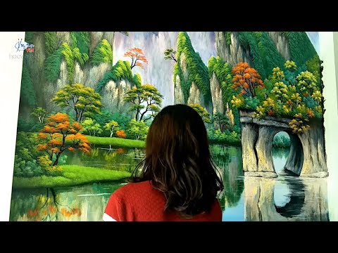 Video Vẽ tranh tường 3d phong cảnh sơn thủy. Liên hệ vẽ... - YouTube