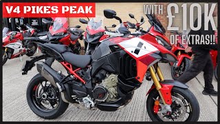 Multistrada V4s Pikes Peak with £10k of Extras.. Akrapovic Exhaust System, Dry Clutch Conversion