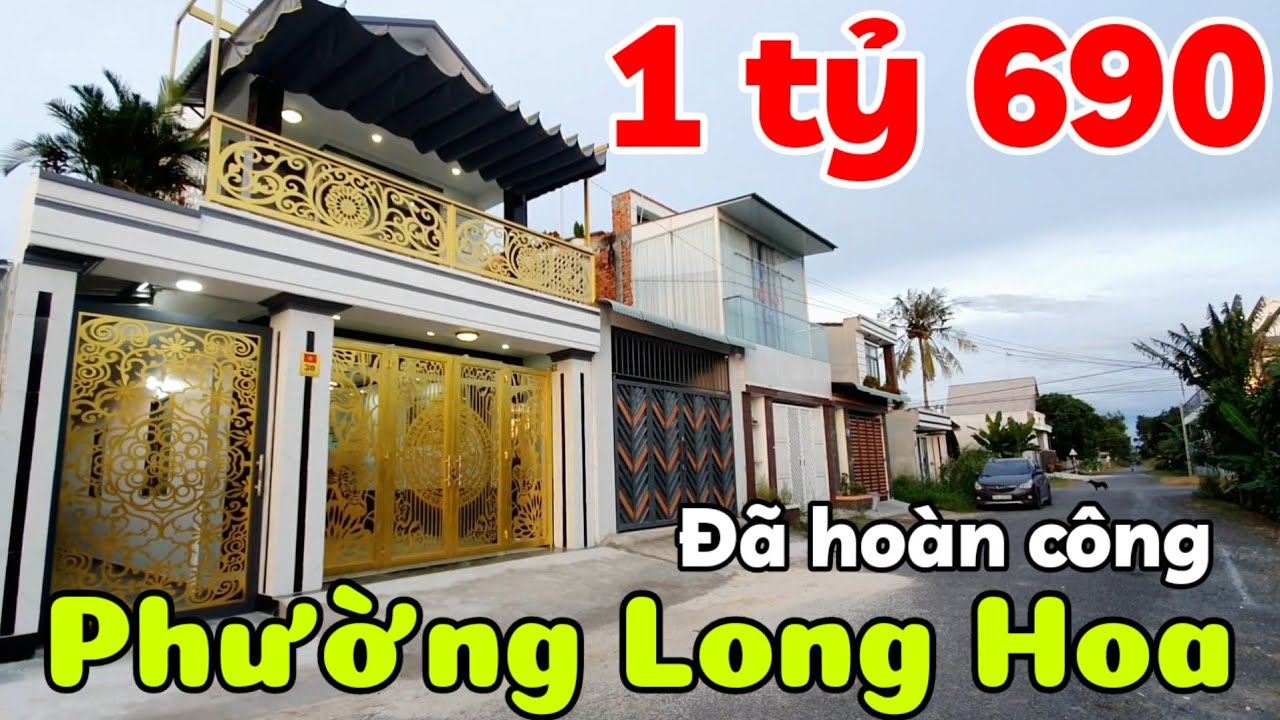 [Đã Bán] Nhà lầu đường nhựa giá 1 tỷ 690 triệu đất ở đô thị gần Chợ Long Hải Long Hoa Tây Ninh