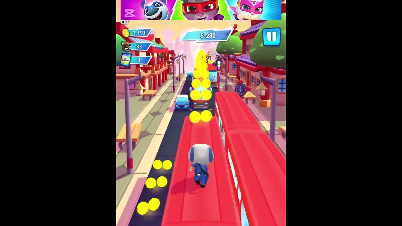 Trying to beat my high score in talking Tom