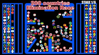 200 countries elimination marble race ~200 countries marble race~  in Algodoo | Marble Factory by Marble Factory 71,703 views 3 months ago 8 minutes, 40 seconds