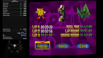 Sonic R 100% No OoB in 14:17.69