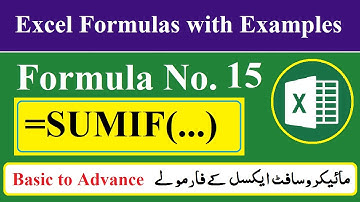 Excel SUMIF Formula | Learn SUMIF Function in Urdu