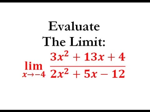 Evaluating Limits by Factoring (Calculus) - Worked Example #4 - YouTube